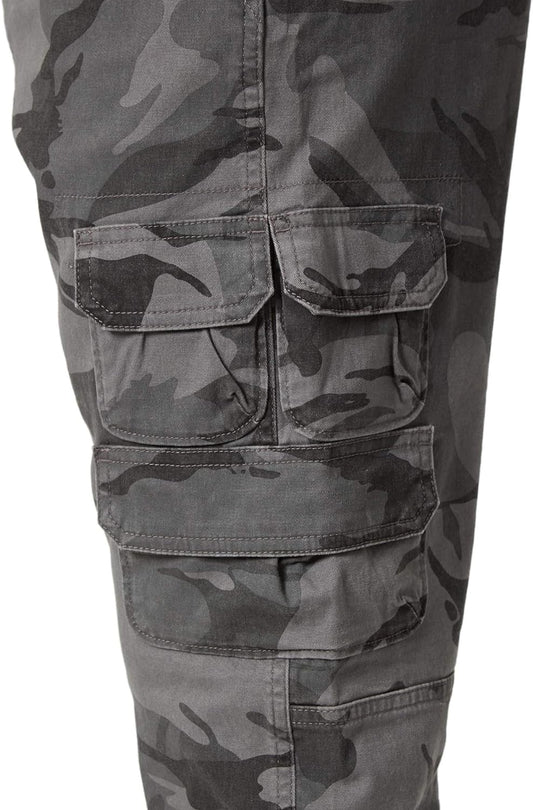 Pantalon pour hommes,  camouflage avec 8 poches + une ceinture noir