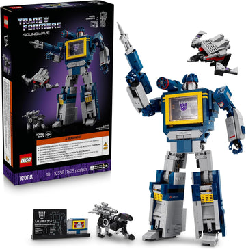 LEGO Icons Transformers: Soundwave – Kit de construction avec effets sonores