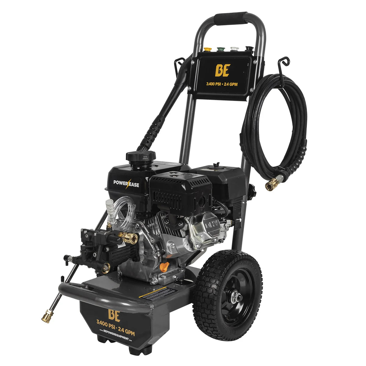 BE Power - Nettoyeur haute pression à essence  3400 PSI 2,4 GPM