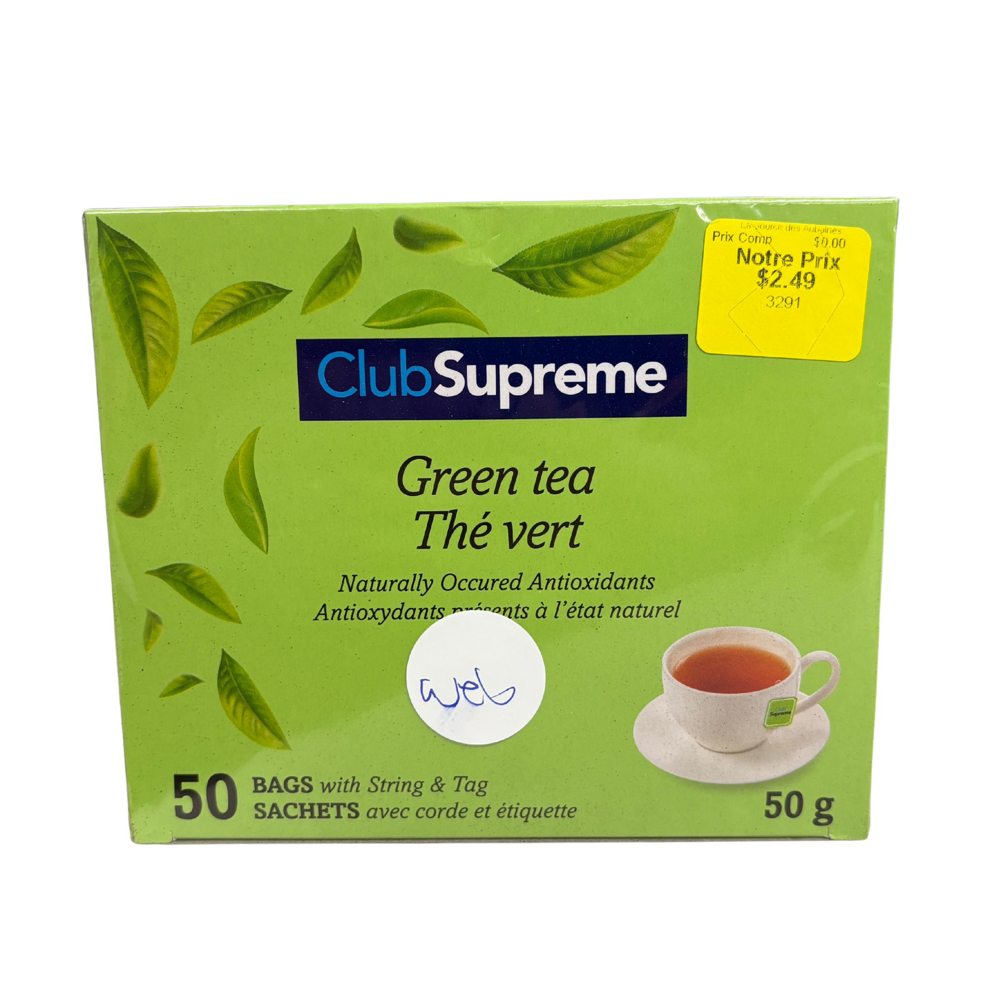 Club Supreme Green Tea 50 Bags - Natural Antioxidants