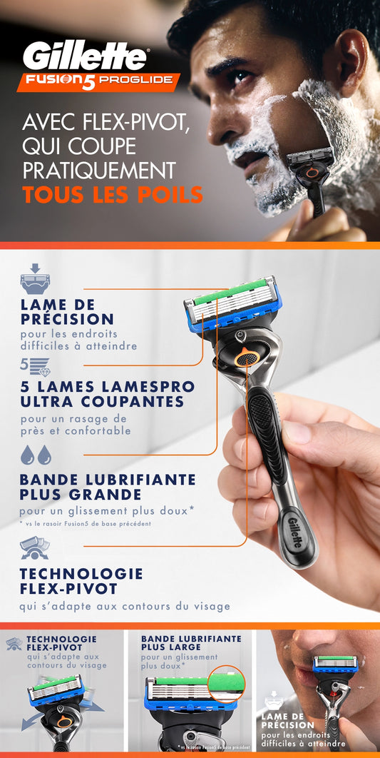 Gillette Fusion5 Proglide - Rasoir + 18 cartouches