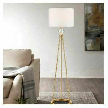 Gold crystal floor lamp