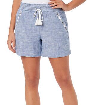 Briggs - Short en lin pour femme bleu