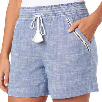 Briggs - Short en lin pour femme bleu