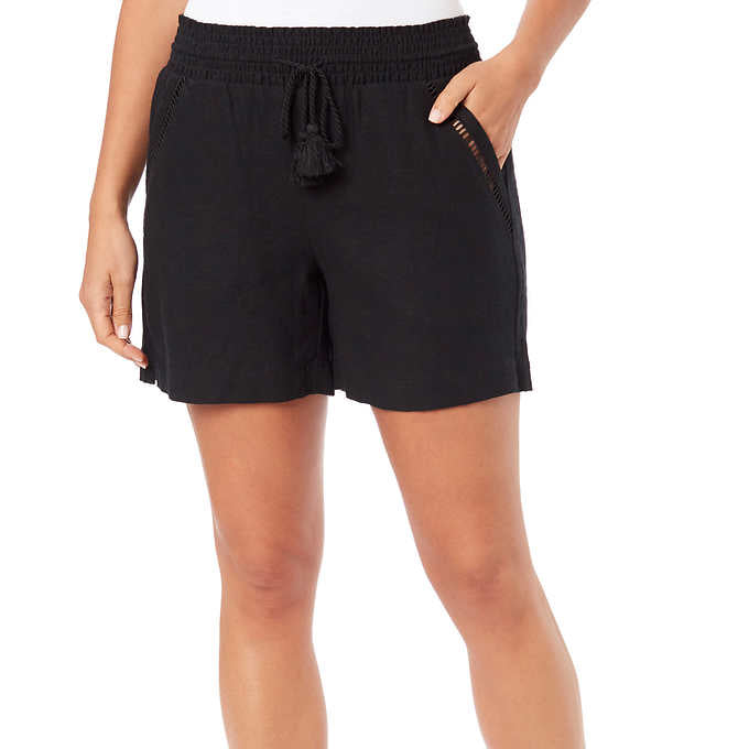 Briggs - Short en lin pour femme noir