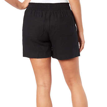 Briggs - Short en lin pour femme noir