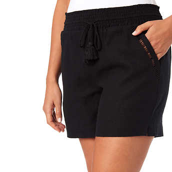 Briggs - Short en lin pour femme noir