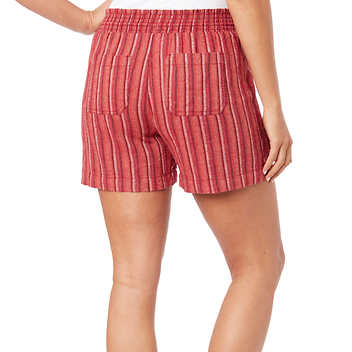 Briggs - Short en lin pour femme rouge 