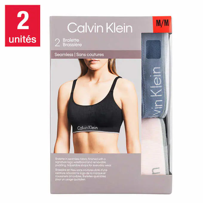 Calvin Klein - Seamless bra for women, pack of 2