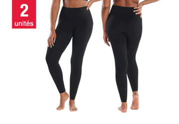 Lemon - Women's leggings with fleece lining, 2-pack