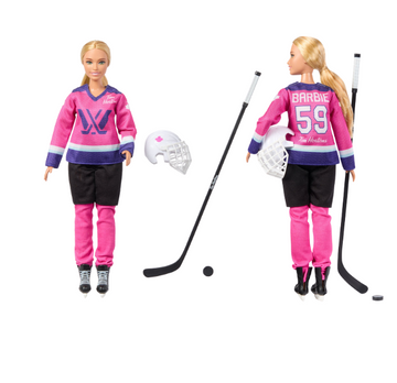 Barbie Tim Hortons PWHL doll and blanket