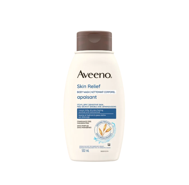 Aveeno Soothing Body Wash, Fragrance-Free, 532 ml