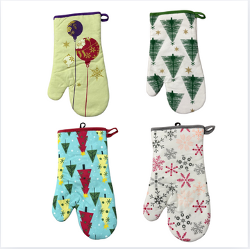 ADAMO - Christmas printed oven mitts