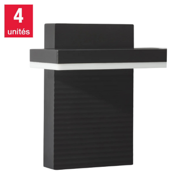 Naturally Solar - Lumières solaires d’accentuation pour poteaux/murs, paquet de 4