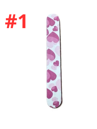 Nail file with patterns