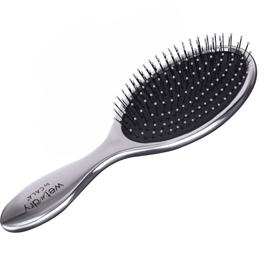 Brosse à cheveux Cala Wet-n-dry argent métallisé