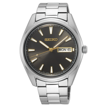 Seiko - Montre cadran gris foncé pour hommes