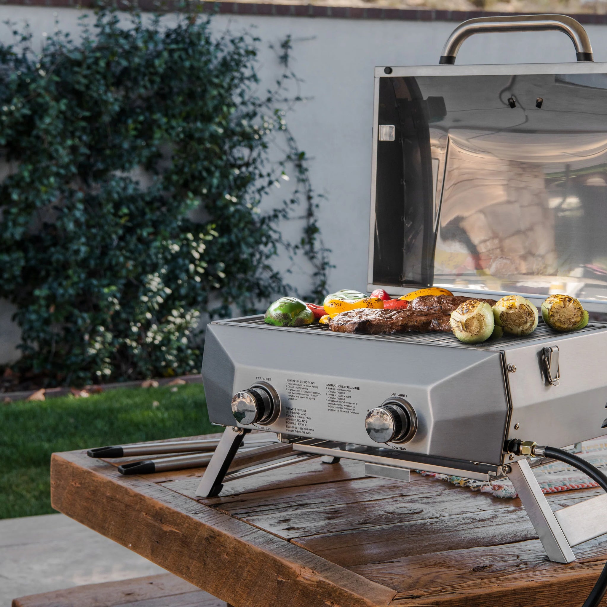 Nexgrill Portable table grid 20,000 BTU with 2 burners