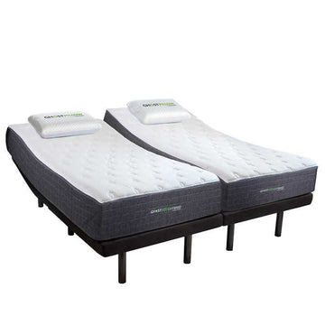 GhostBed Hybrid - Matelas en mousse viscoélastique à gel de 30,5 cm (12 po) et base réglable