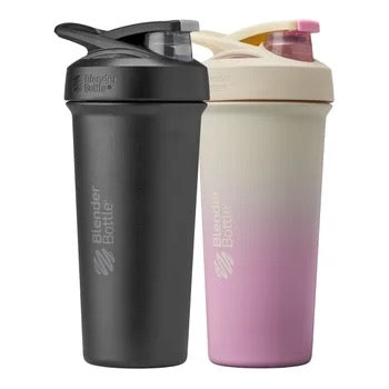 BlenderBottle - Strada Stainless Steel Shaker Bottle, 740 ml (25 oz) Set of 2