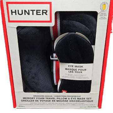 Hunter Memory Foam Travel Pillow and Sleep Mask Set