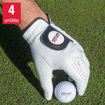 Kirkland Signature – Ensemble de 4 gants de golf en Cuir Cabretta