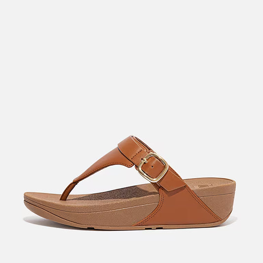 FitFlop - Sandales Lulu à entre-doigt en cuir avec boucle pour femmes
