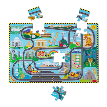 Puzzle au sol « Course autour du monde » – 48 pièces
