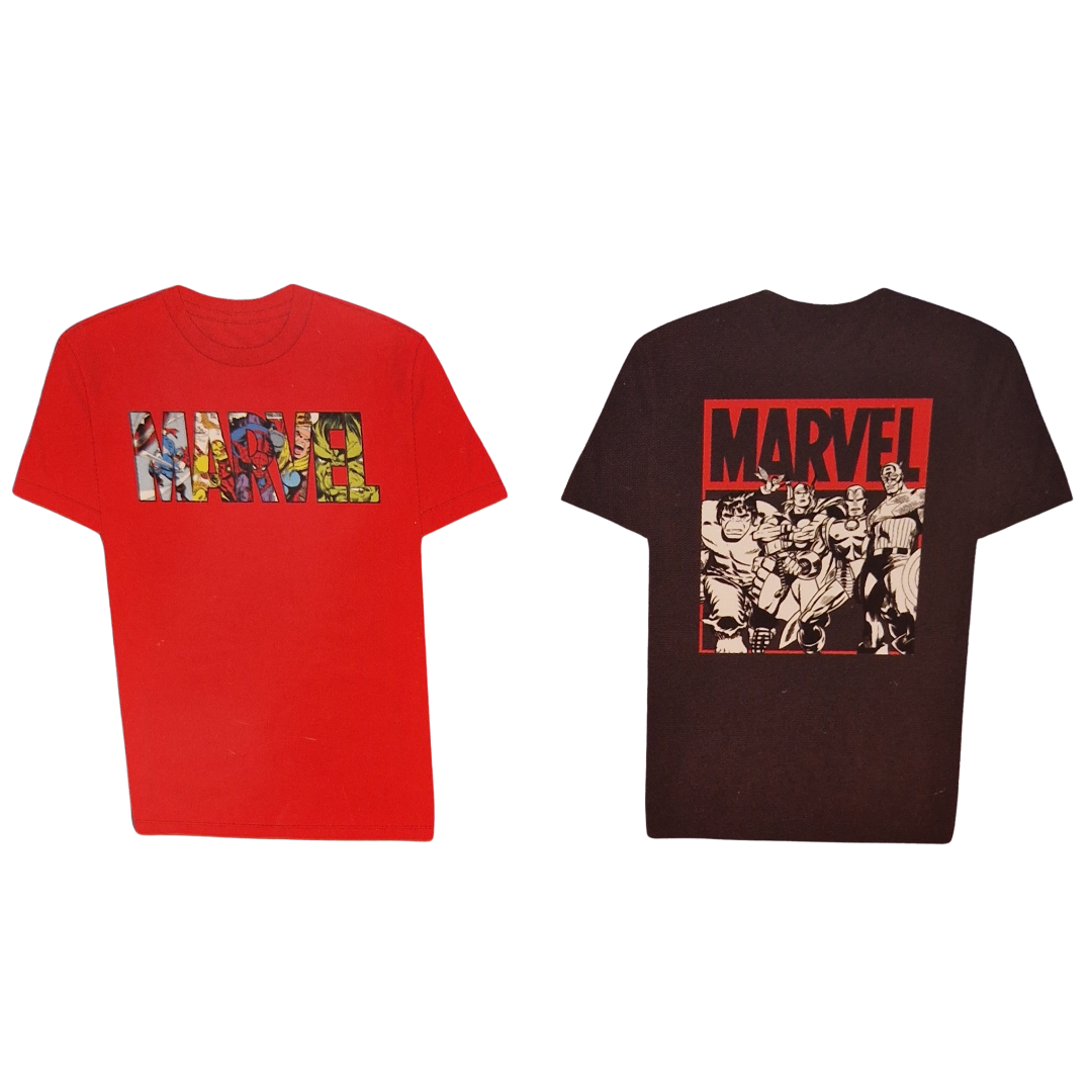 Marvel- Ensemble 2 T-Shirts pour jeunes