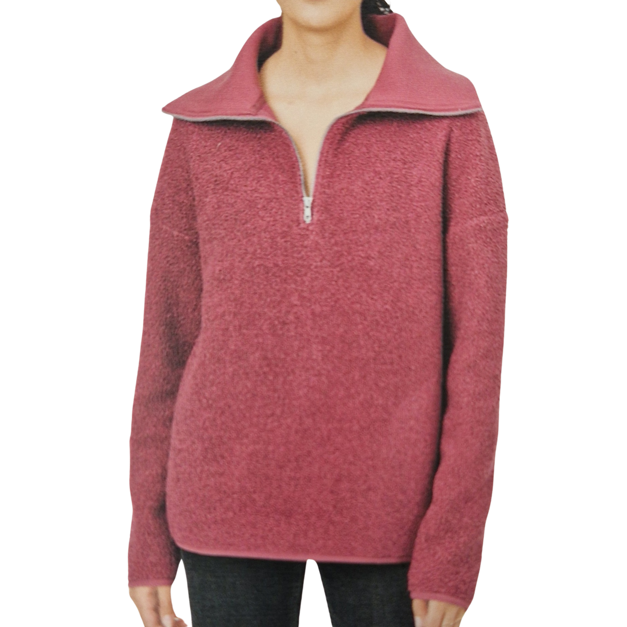 Zip-up fleece sweater