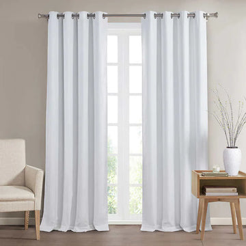 Silk Home Ecologee set of curtains obscuring Winslow