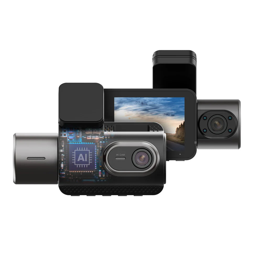 Caméra embarquée 4K double vue T402 avec fonctionnalités d'IA améliorées