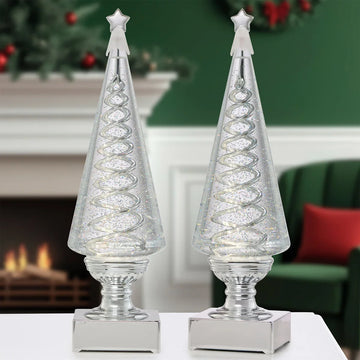 Set of 2 spiral trees