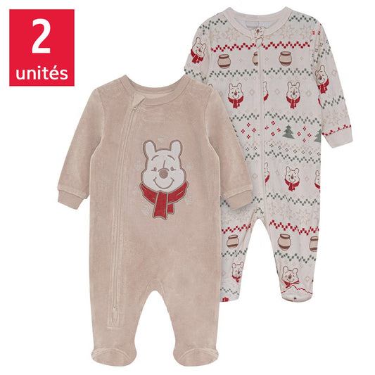 Disney - Pyjama en velours pour bébé, paquet de 2