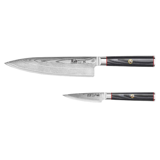 YARI Series 5-inch Serrated Utility Knife with Sheath, X-7 Damascus Steel,  501264 in 2023