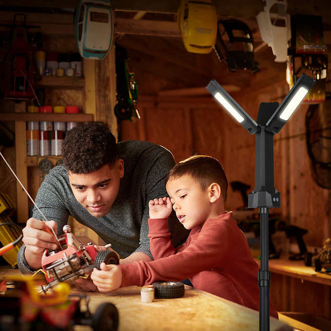 Lampe De Travail LED Pliante 3 Faces - Rechargeable USB Avec Support Trépied