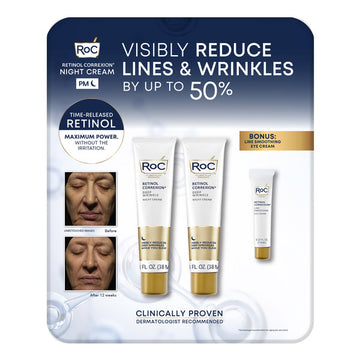 Roc Day or Night Eye Contour Cream and Vitamin, 37 g, pack of 2
