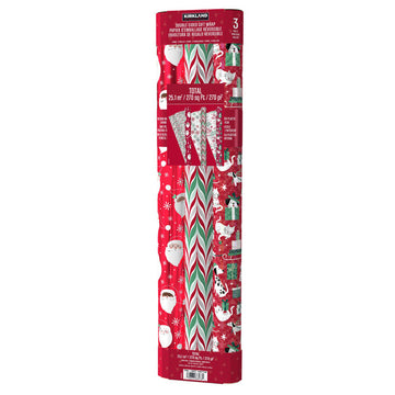 Kirkland Signature Double-Sided Gift Wrap - 3-Pack