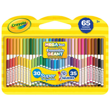 Crayola - Giant Set, 65 washable markers