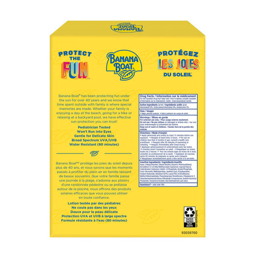 Lotion écran solaire sans larmes à FPS 60 pour enfants de Banana Boat, 3 x 240 mL
