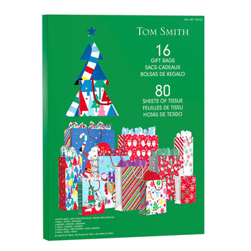 Tom Smith - 16 Sacs-cadeaux et 80 feuilles de tissu