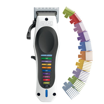 Wahl Color Pro - Corded or Cordless Hair and Beard Trimmer Kit, with 12 Guide Combs