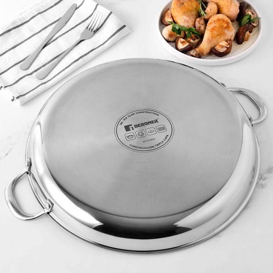 Bergner - Poêle à Paella Antiadhésive, 40 cm (15,7 po.)