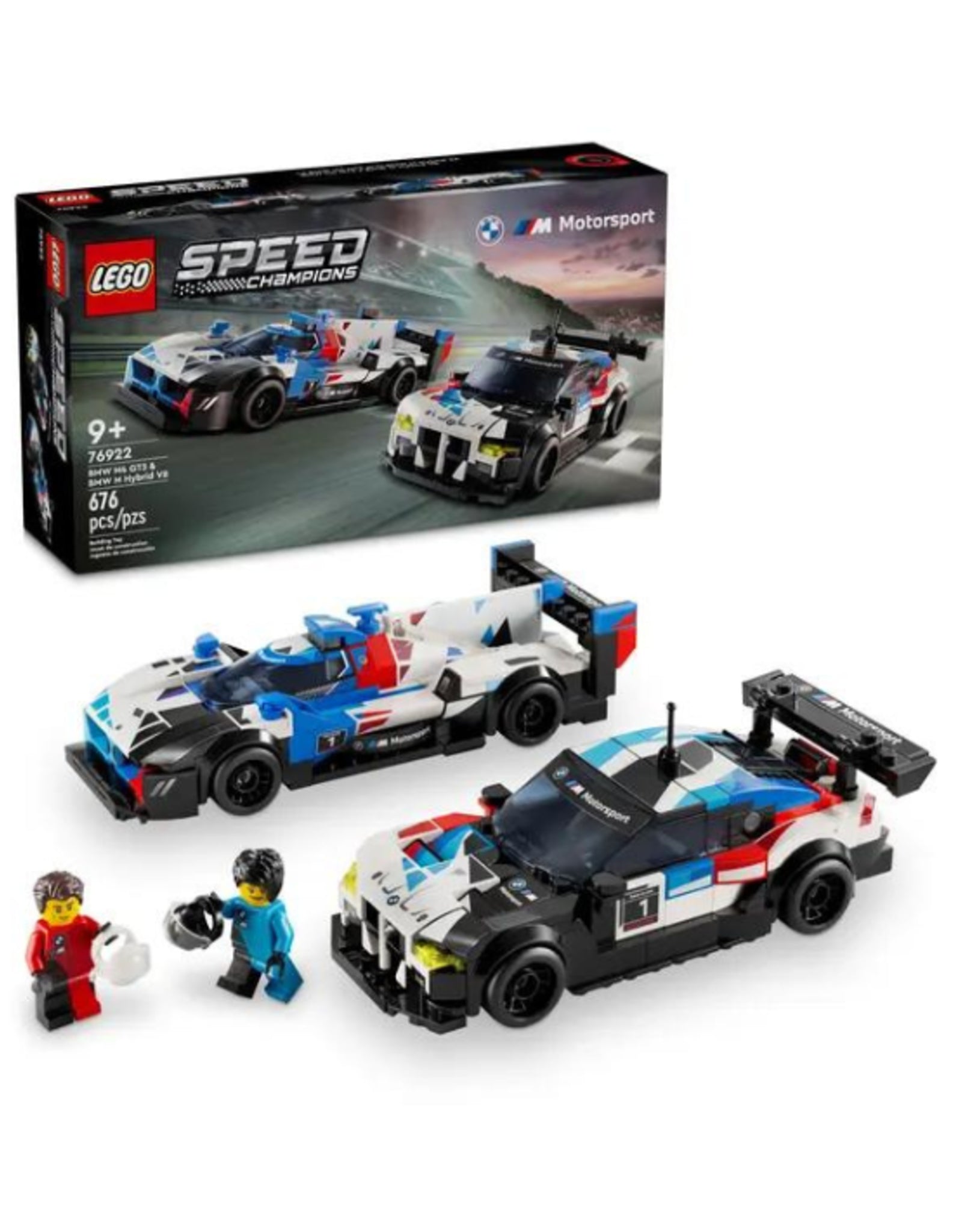 Lego - Speed Champions - 76922 - Voitures de course BMW M4 GT3 et BMW M Hybrid V8