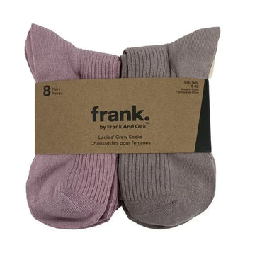 Frank - Chaussettes mi-mollet pour femme | 8 paires | Tailles 6-10 | Couleurs variées