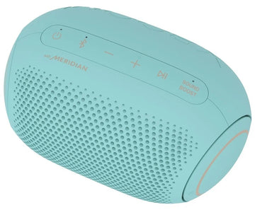 LG Xboom Go Pl2b speaker with icy mint candies