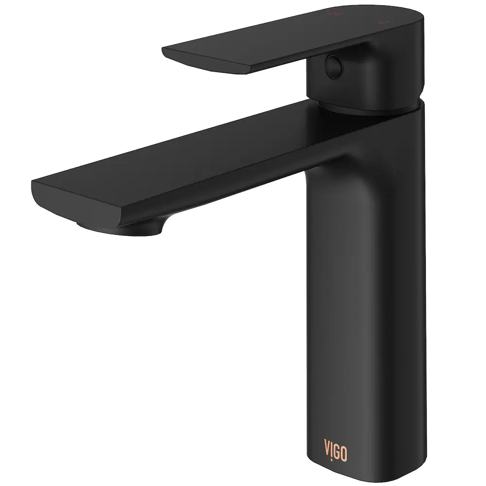 VIGO Single-hole Davidson Bathroom Robinet in mat black