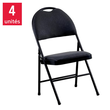Star Elite - Ensemble de 4 chaises pliantes surdimensionnées et à dossier haut de qualité commerciale