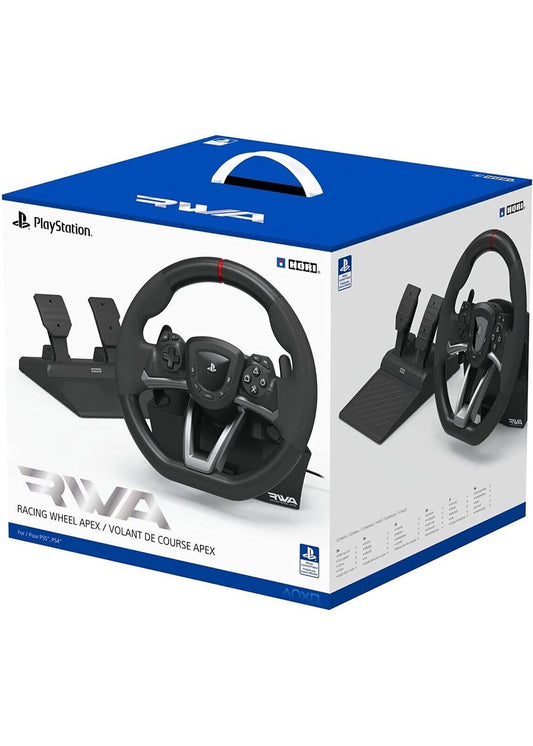 Volant de course et set de pédales HORI Racing Wheel APEX P5 pour PC PS4 PS5