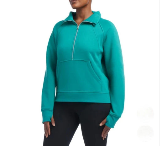 Danskin Women's Half Zip Mock Neck Top